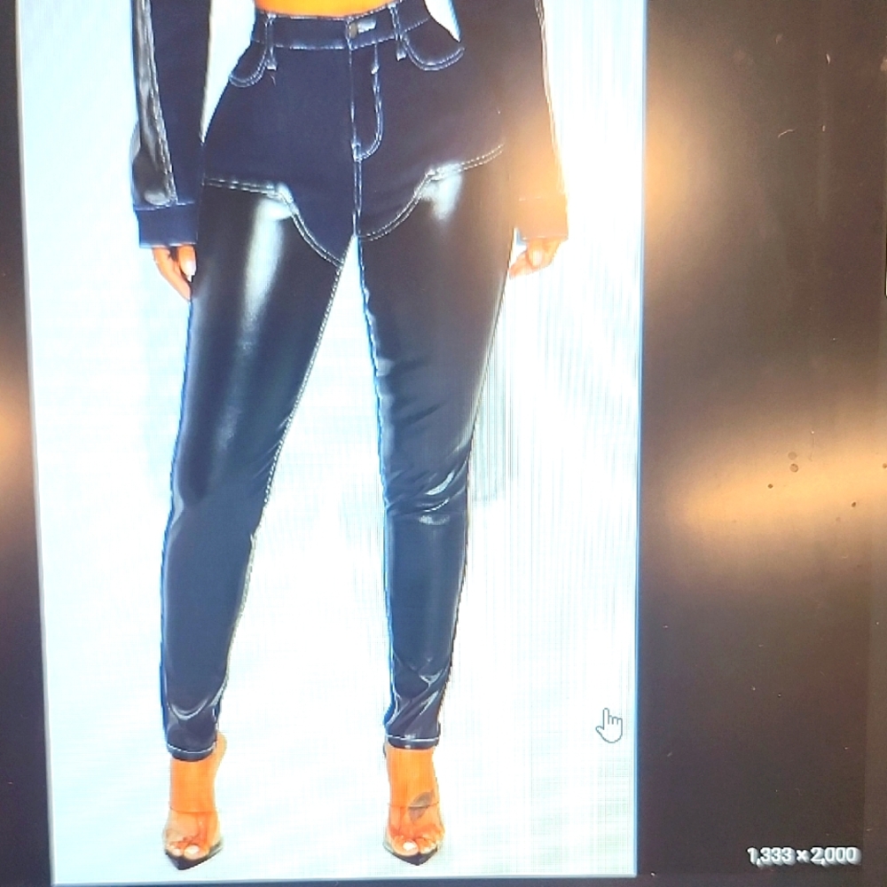 Fashion Novs Stylish Black Faux Leather Pants